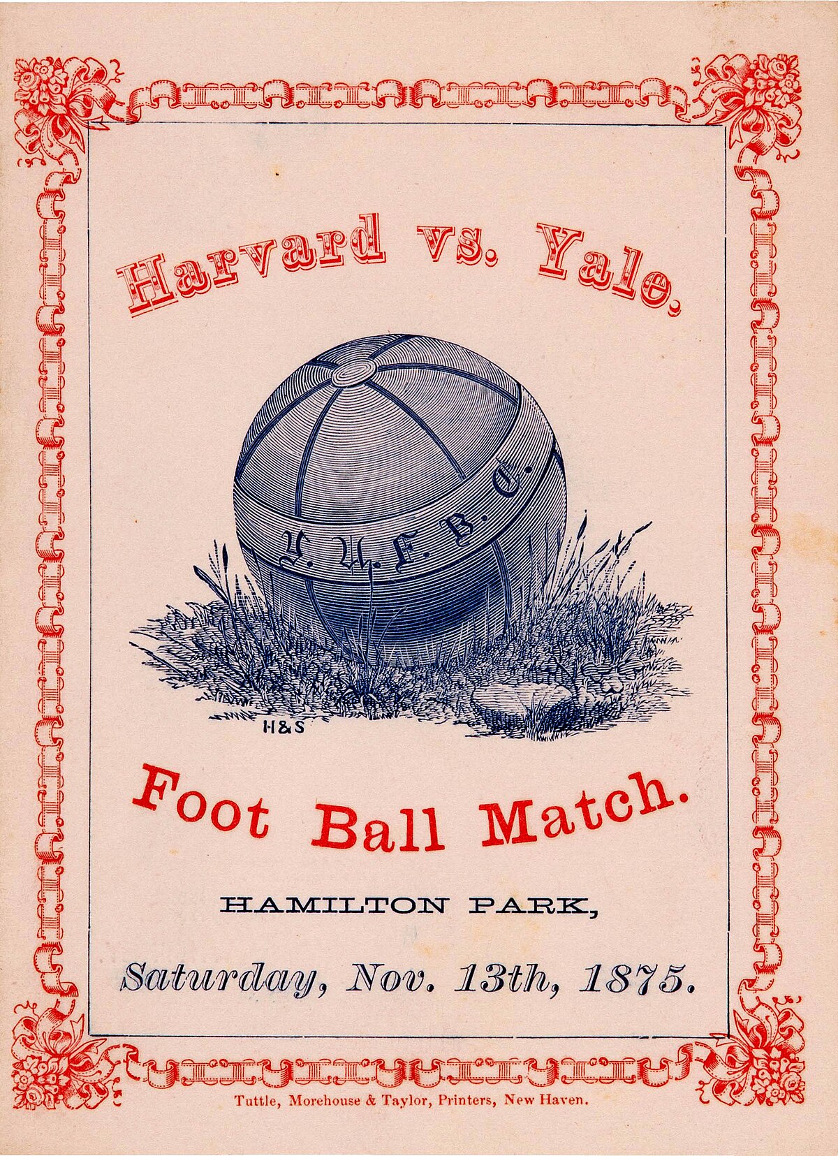 Harvard vs Yale Foot Ball Match 1875