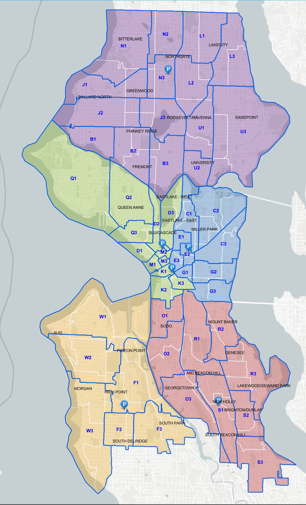 Seattle Police Precinct, Beat & Neighborhood Map