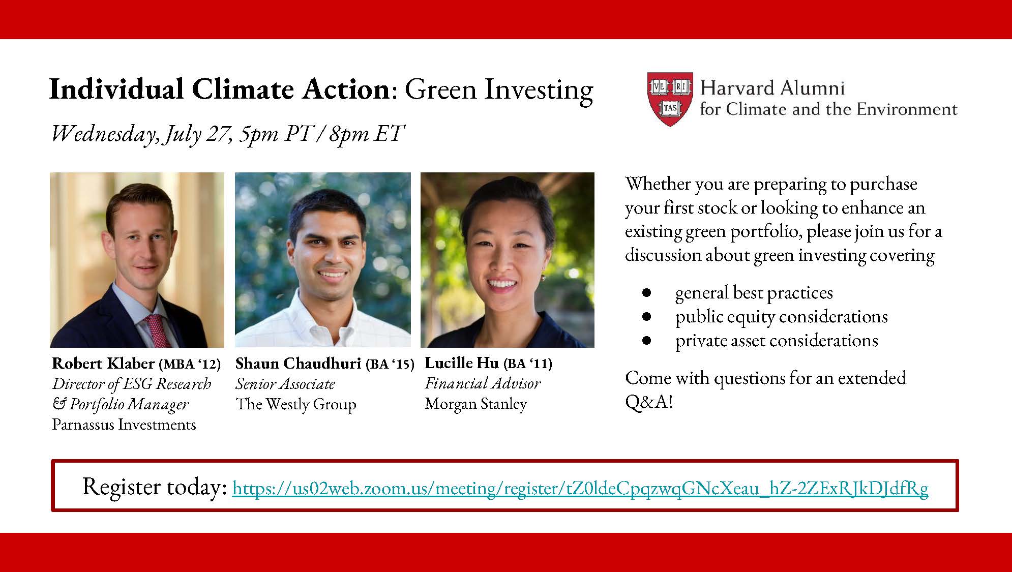 Individual Climate Action: Green Investing