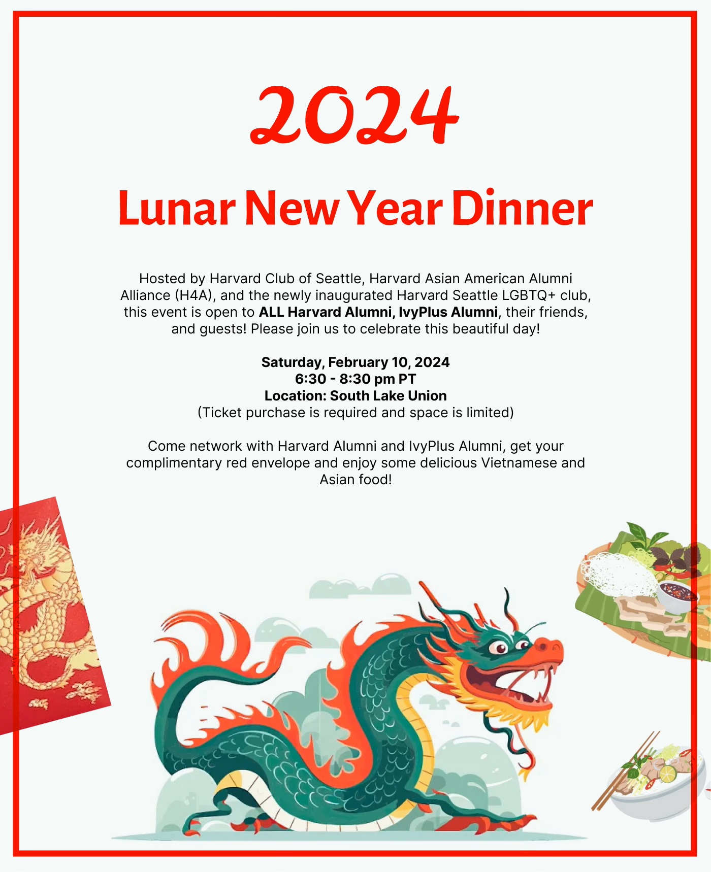 2024 Lunar New Year Dinner poster